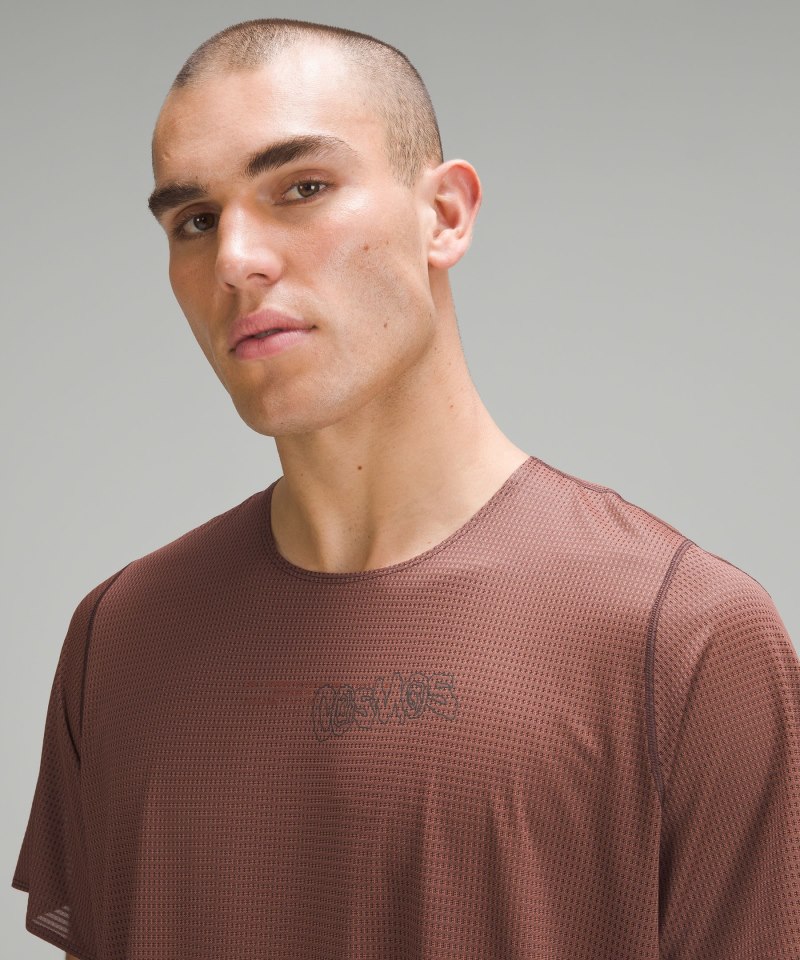 Lululemon lululemon lab Grid Mesh Training T-Shirt *Graphic Smoky Topaz Online Outlet Sale