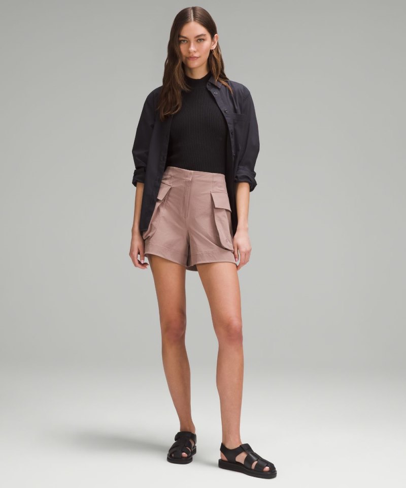 Lululemon Relaxed-Fit Super-High-Rise Cargo Short 4" Twilight Rose Online Outlet Sale