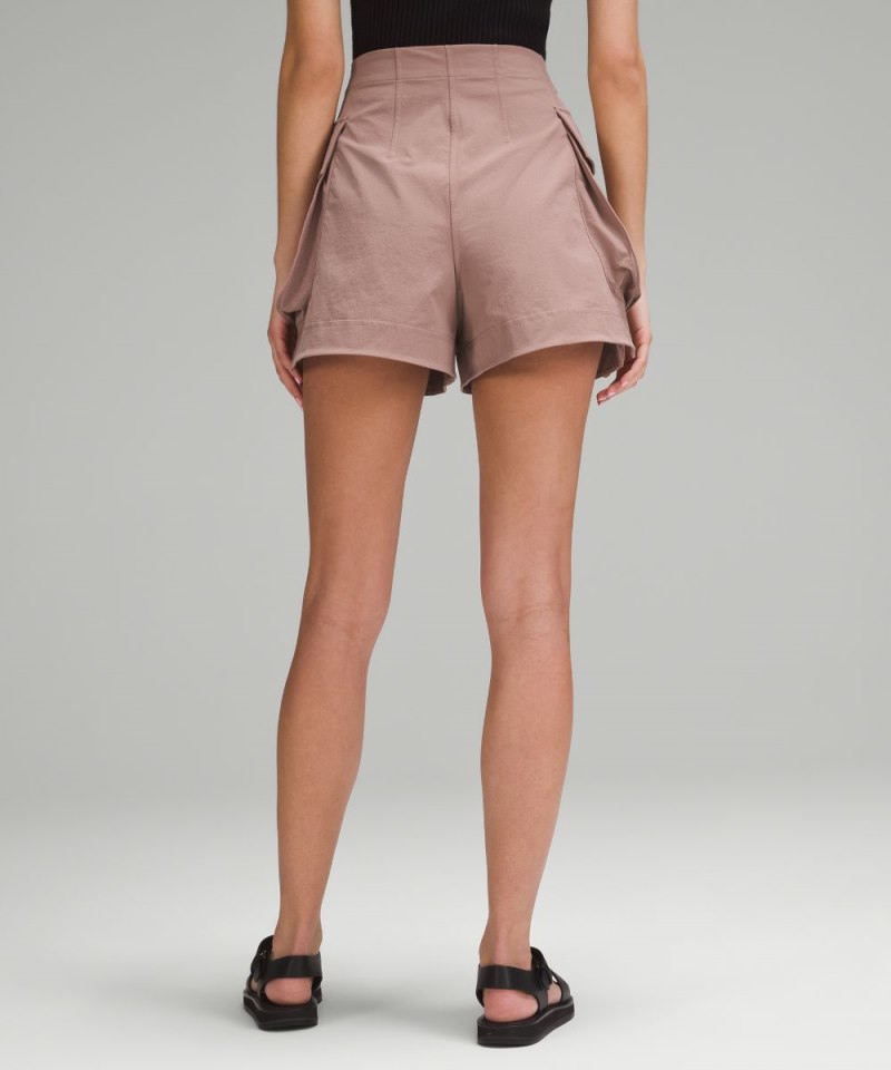 Lululemon Relaxed-Fit Super-High-Rise Cargo Short 4" Twilight Rose Online Outlet Sale
