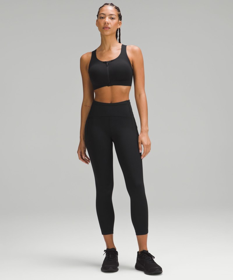 Lululemon Enlite Front-Zip Bra *High Support, A–DDD(E) Cups Black Online Outlet Sale