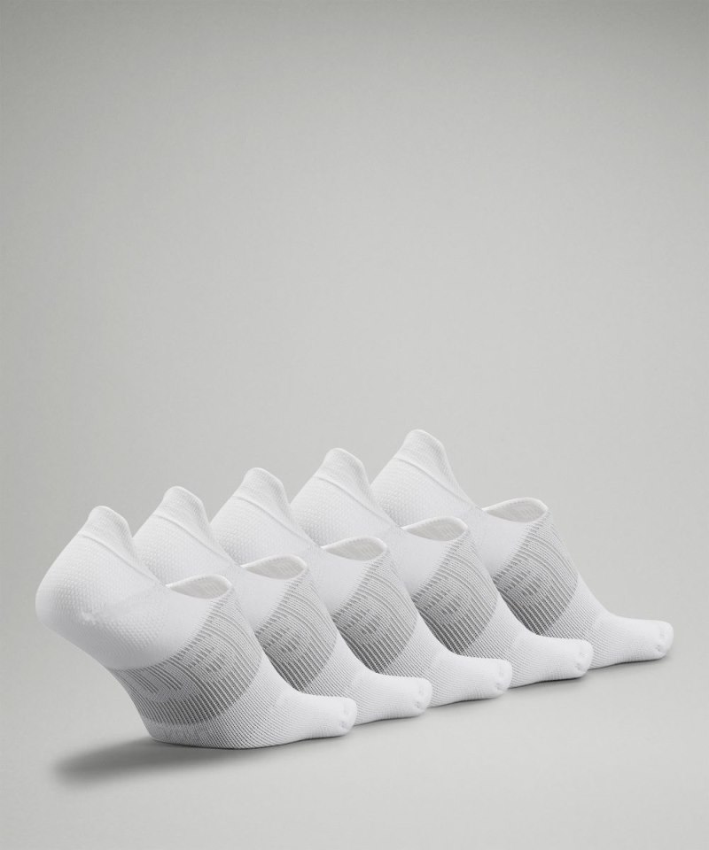 Lululemon Men's Power Stride No-Show Socks with Active Grip *5 Pack White Online Outlet Sale