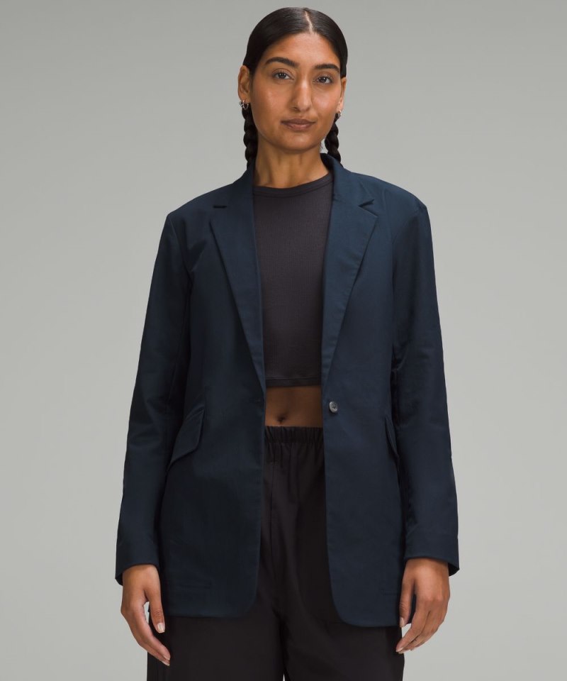 Lululemon Relaxed-Fit Twill Blazer True Navy Online Outlet Sale