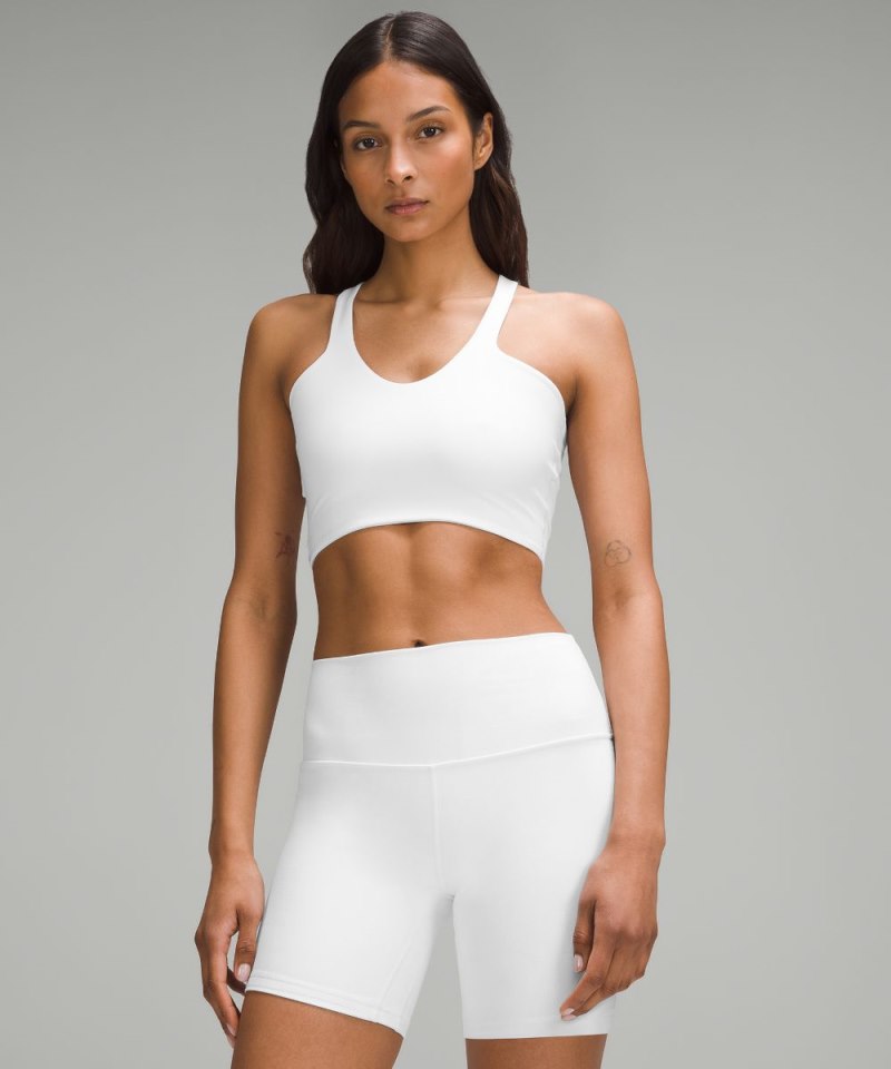 Lululemon Bend This V and Racer Bra *Light Support, A-C Cups White Online Outlet Sale