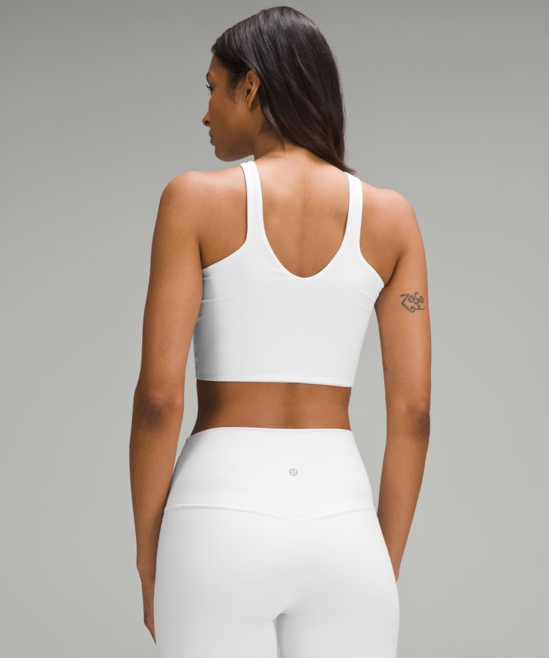 Lululemon Bend This V and Racer Bra *Light Support, A-C Cups White Online Outlet Sale
