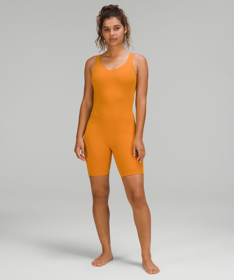 Lululemon lululemon Align™ Bodysuit 8" Autumn Orange Online Outlet Sale