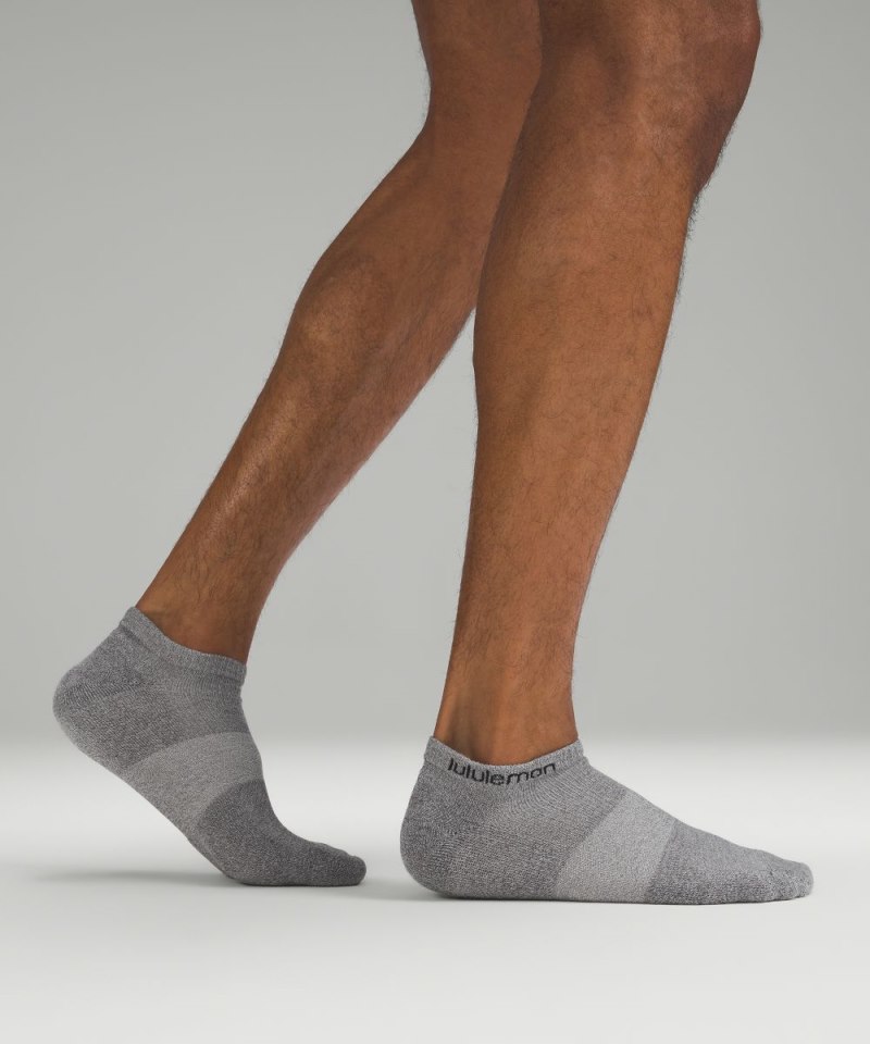 Lululemon Men's Daily Stride Comfort Low-Ankle Socks *3 Pack Heather Grey Online Outlet Sale