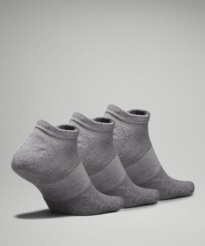 Lululemon Men's Daily Stride Comfort Low-Ankle Socks *3 Pack Heather Grey Online Outlet Sale