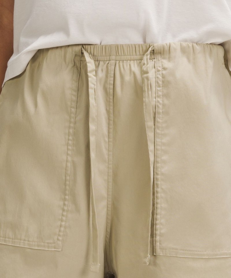 Lululemon Cotton-Blend Poplin High-Rise Short 4" Compass Khaki Online Outlet Sale