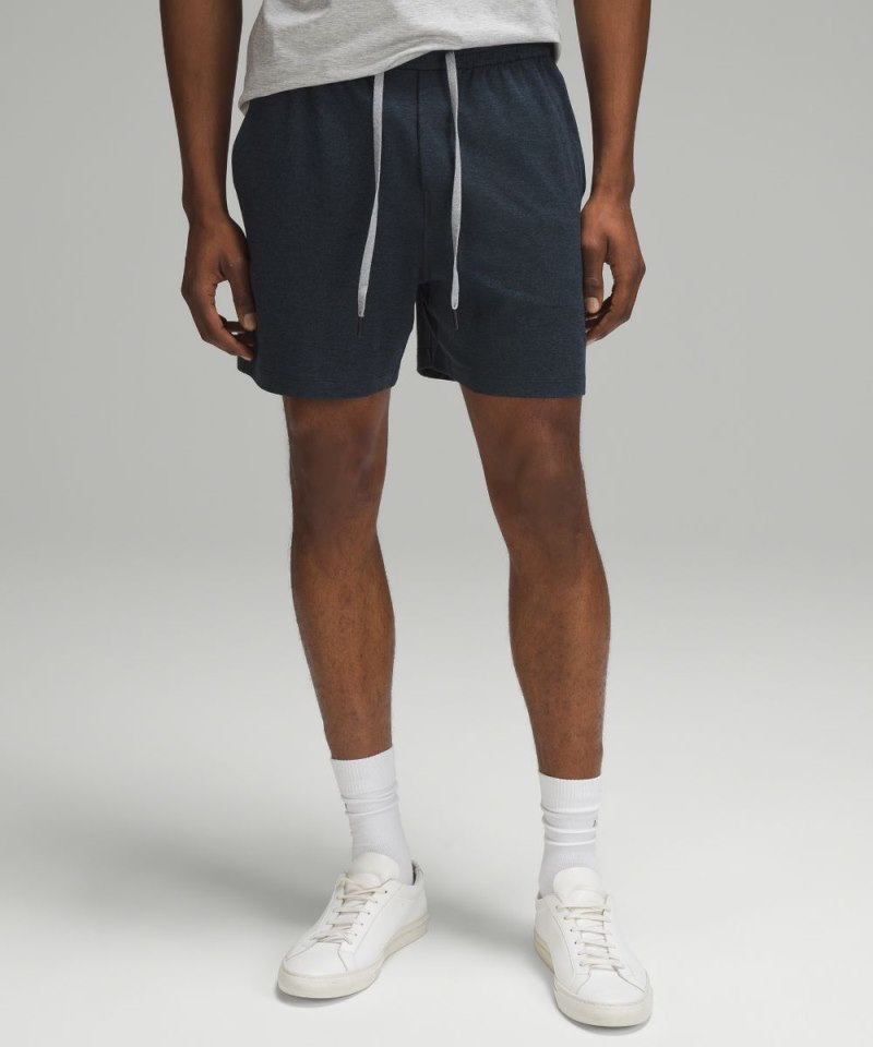 Lululemon Soft Jersey Short 5" Heathered Classic Navy / Heathered True Navy Online Outlet Sale