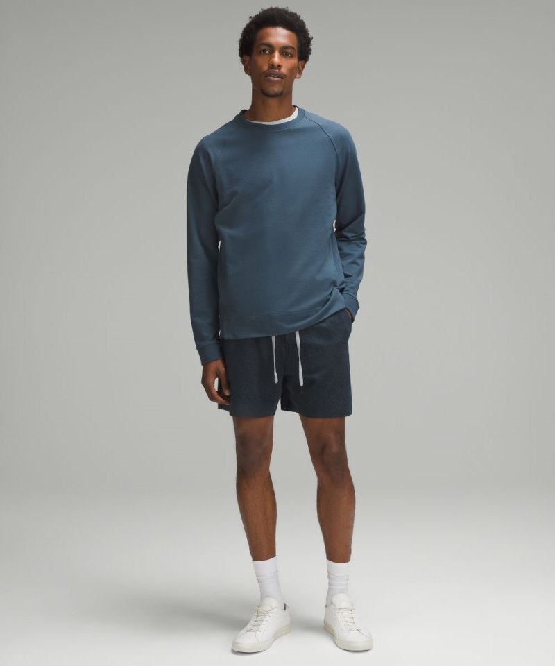 Lululemon Soft Jersey Short 5" Heathered Classic Navy / Heathered True Navy Online Outlet Sale