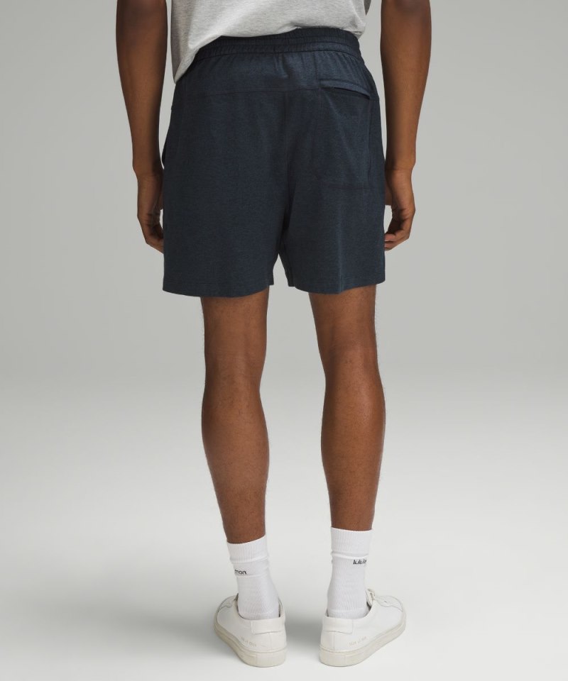 Lululemon Soft Jersey Short 5" Heathered Classic Navy / Heathered True Navy Online Outlet Sale