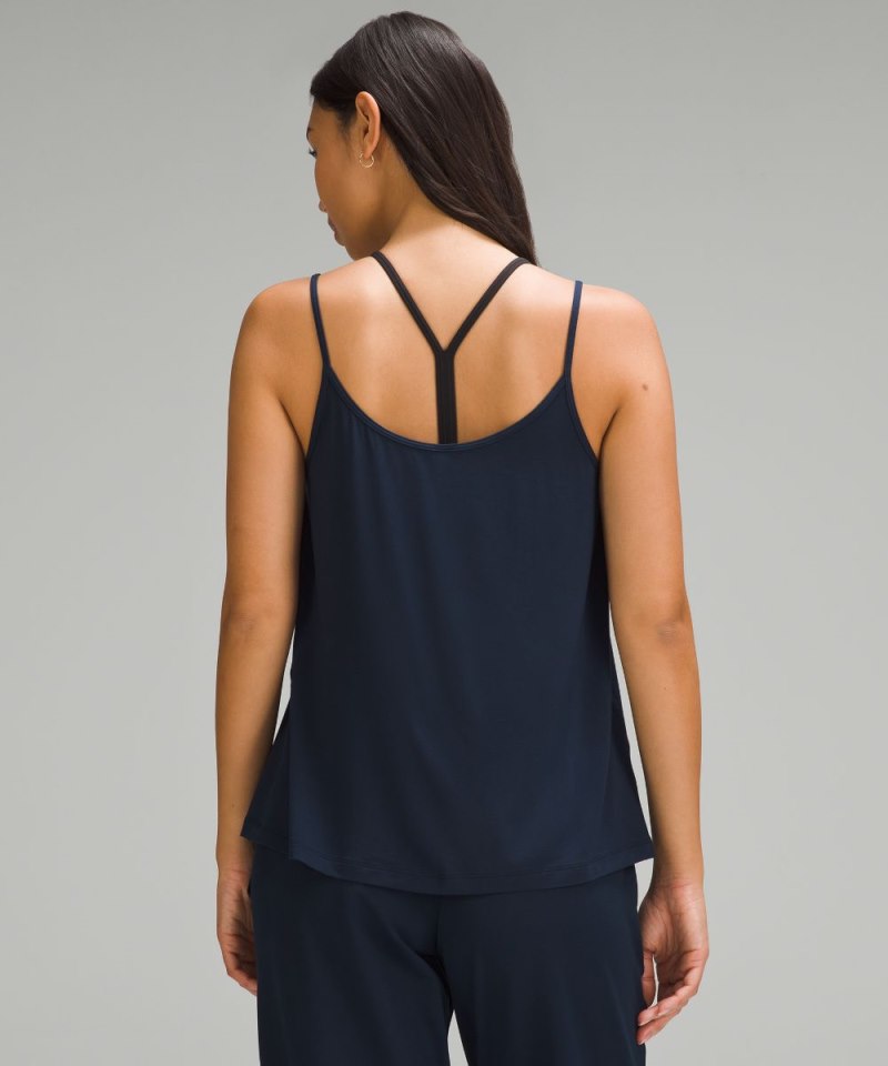Lululemon Modal Silk-Blend Spaghetti Strap Tank Top True Navy Online Outlet Sale