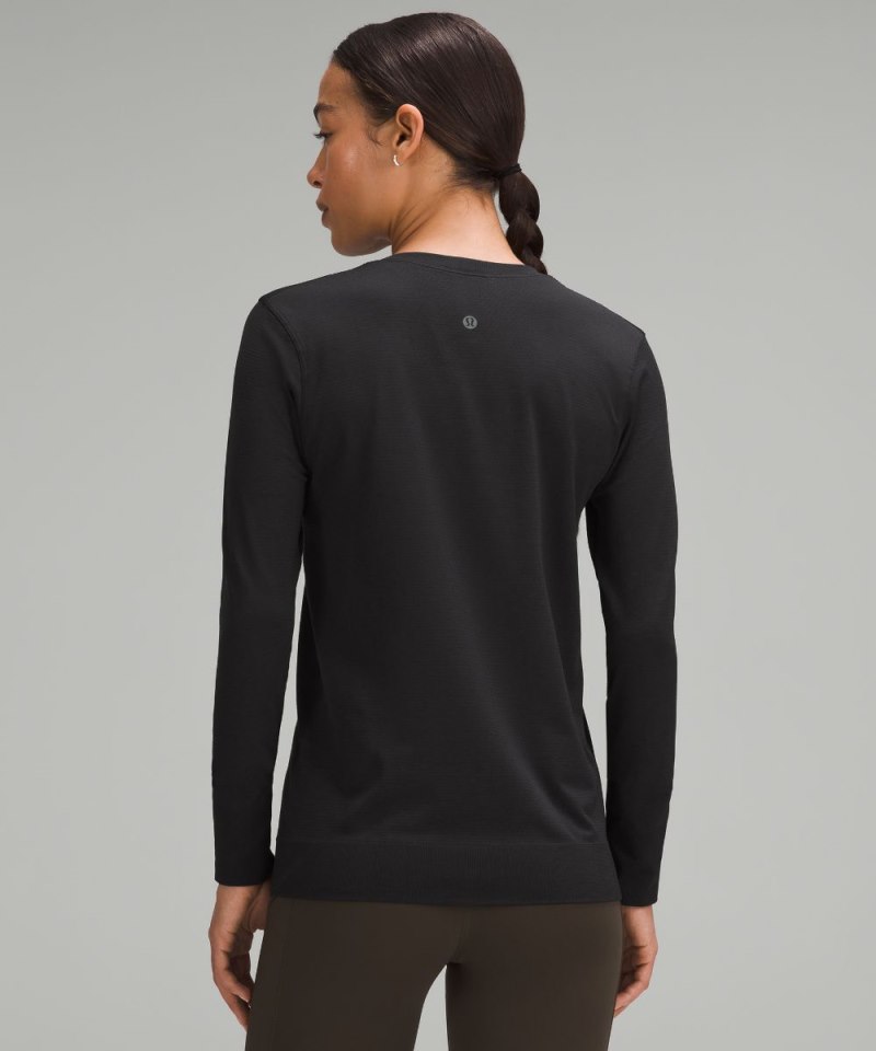 Lululemon Swiftly Relaxed Long-Sleeve Shirt Black / Black (not available) Online Outlet Sale
