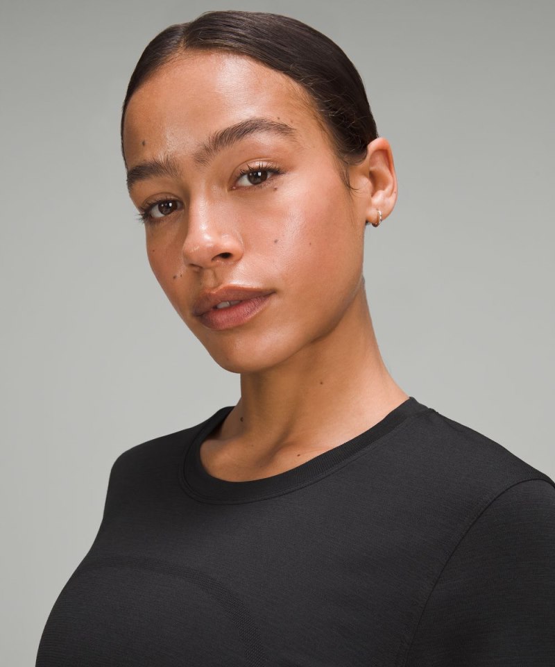 Lululemon Swiftly Relaxed Long-Sleeve Shirt Black / Black (not available) Online Outlet Sale