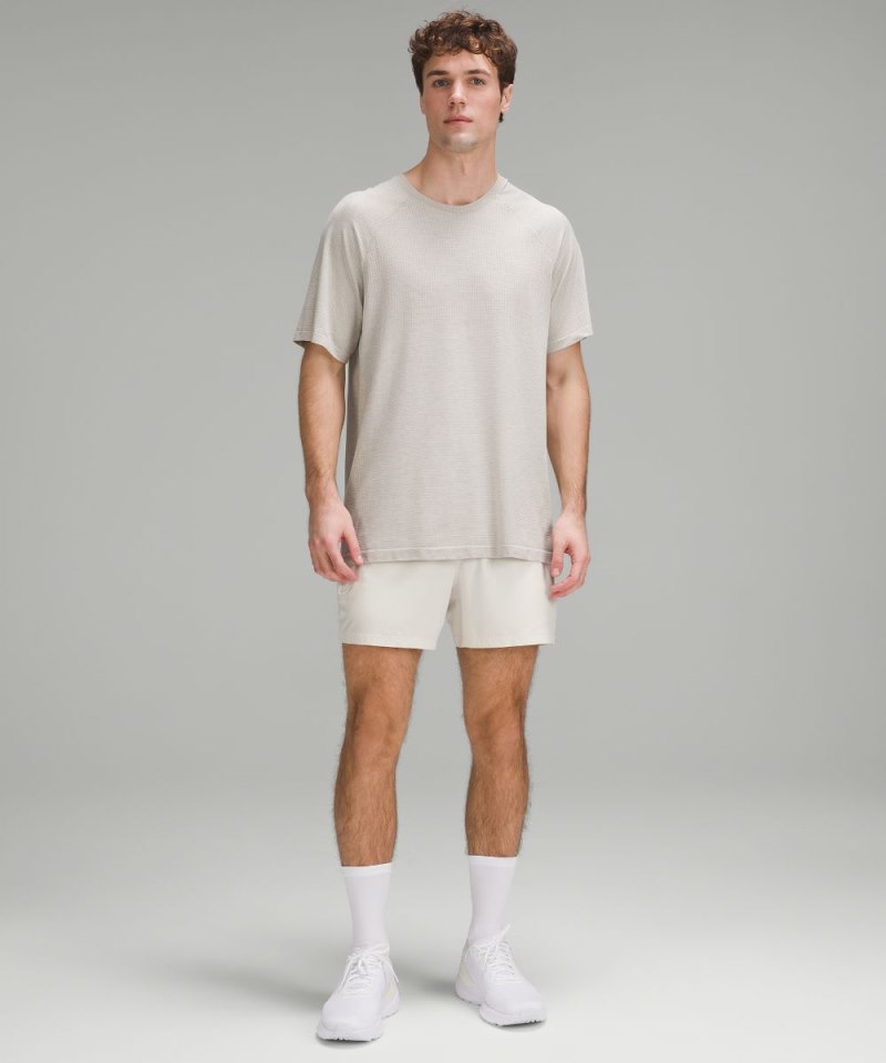 Lululemon Pace Breaker Linerless Short 5" Bone Online Outlet Sale