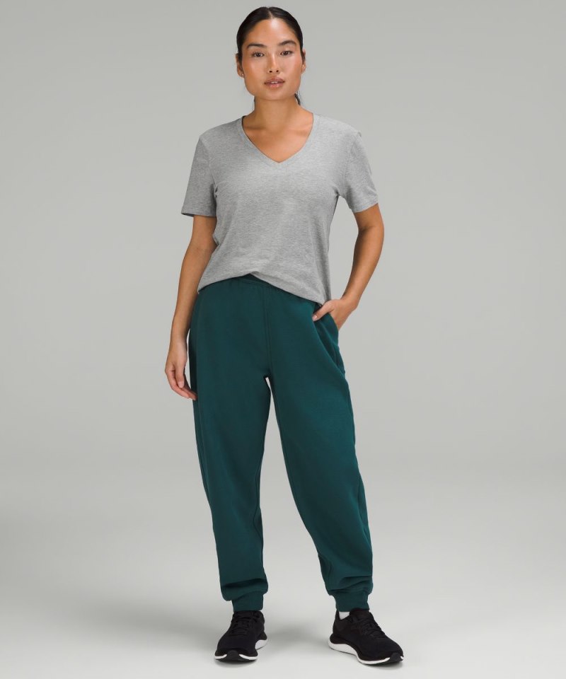Lululemon Love V-Neck T-Shirt Heathered Core Medium Grey Online Outlet Sale