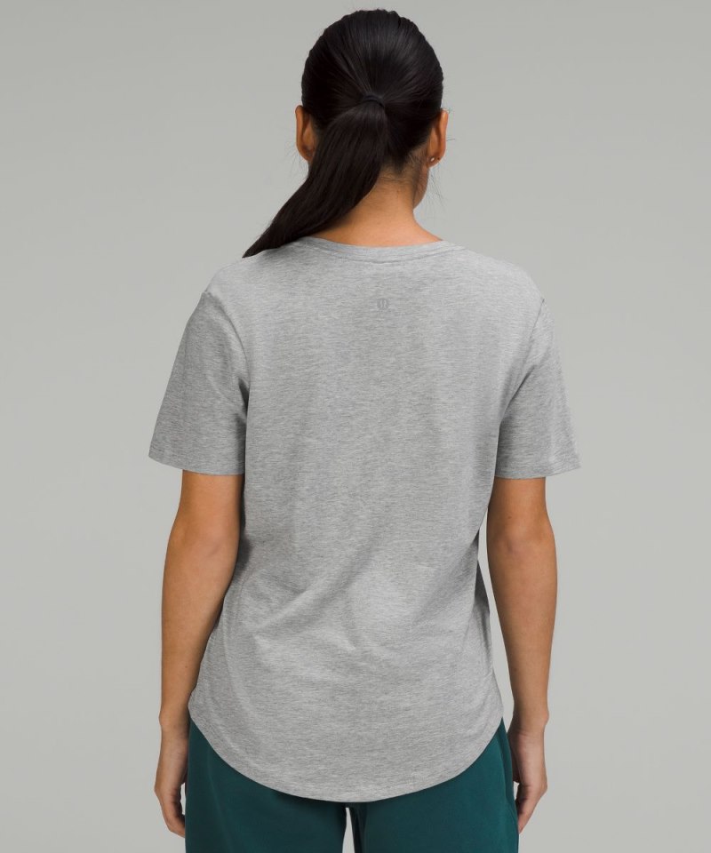 Lululemon Love V-Neck T-Shirt Heathered Core Medium Grey Online Outlet Sale