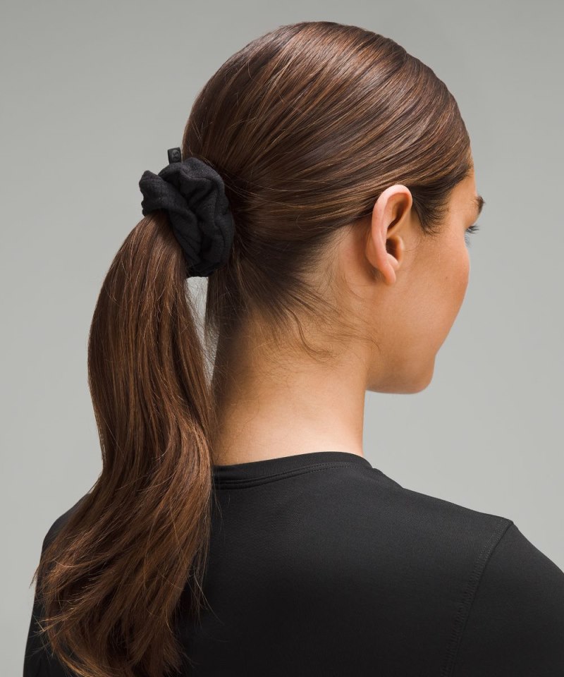 Lululemon Uplifting Scrunchies Textured *3 Pack Black Online Outlet Sale