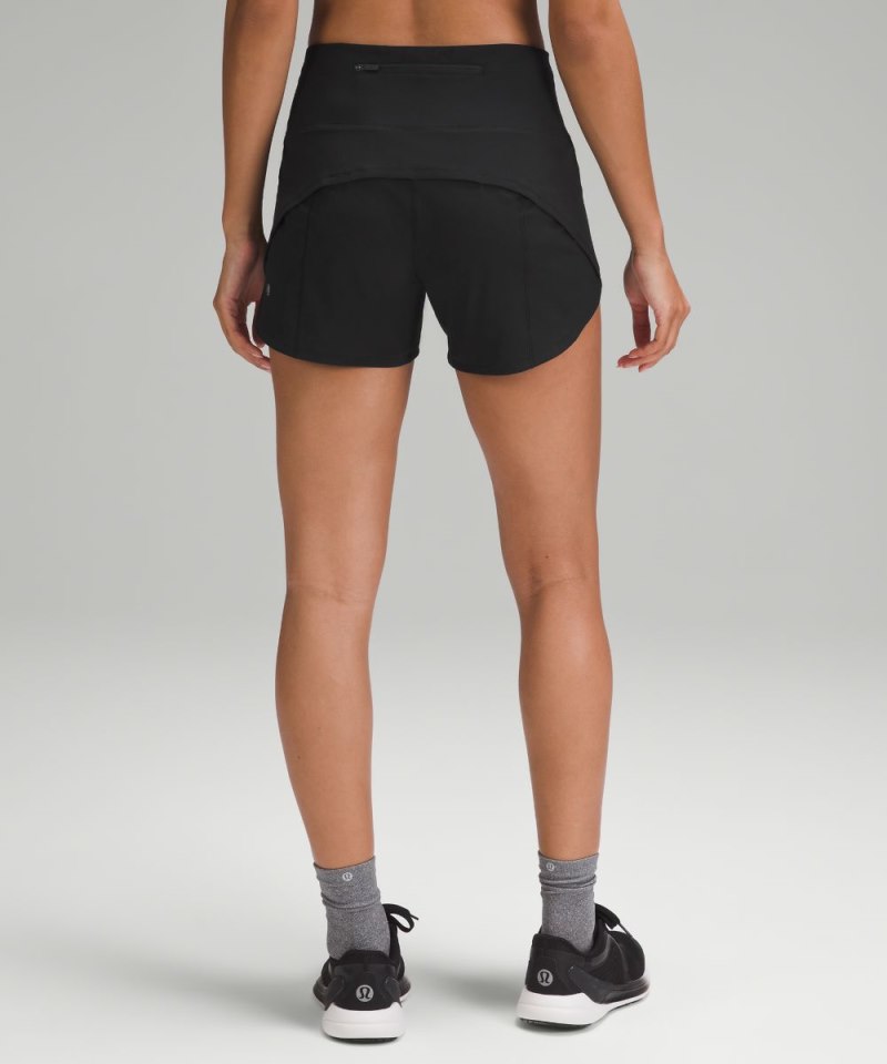 Lululemon Speed Up High-Rise Lined Short 4" Black Online Outlet Sale