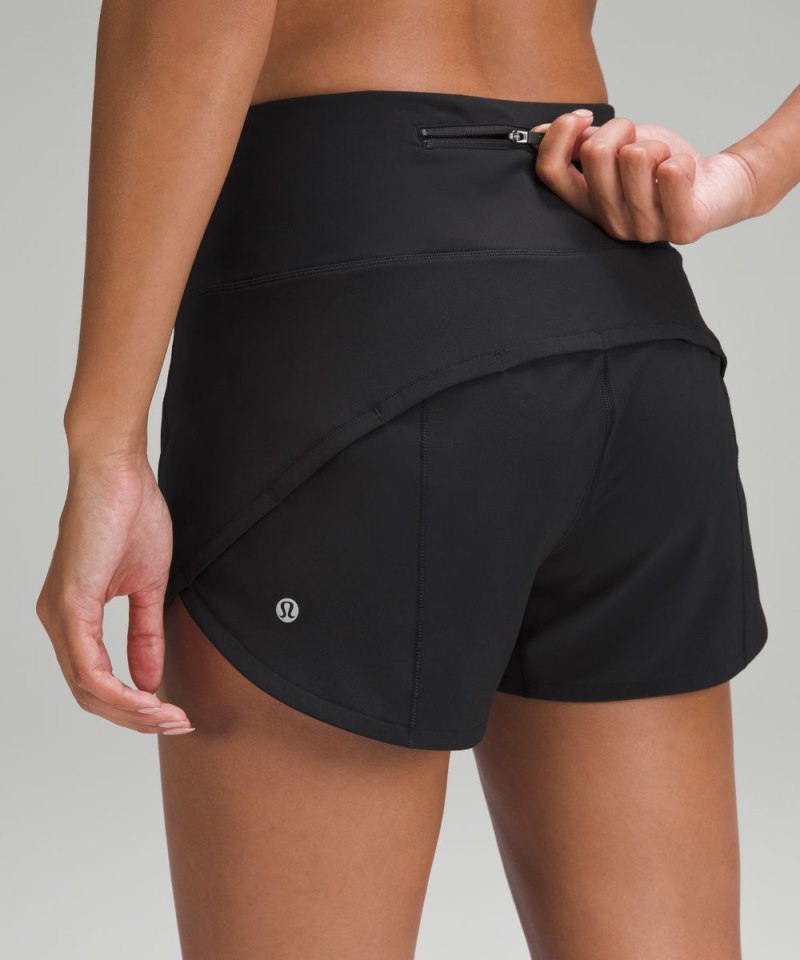 Lululemon Speed Up High-Rise Lined Short 4" Black Online Outlet Sale