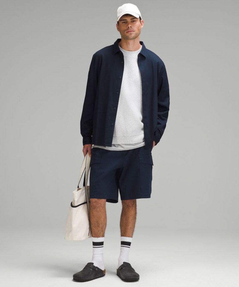 Lululemon Relaxed-Fit Long-Sleeve Button-Up True Navy Online Outlet Sale