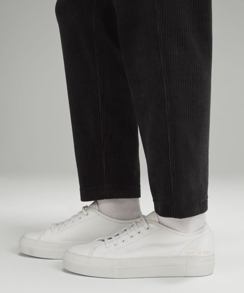 Lululemon Scuba Mid-Rise Straight-Leg Pant 7 / 8 Length Velvet Cord Black Online Outlet Sale