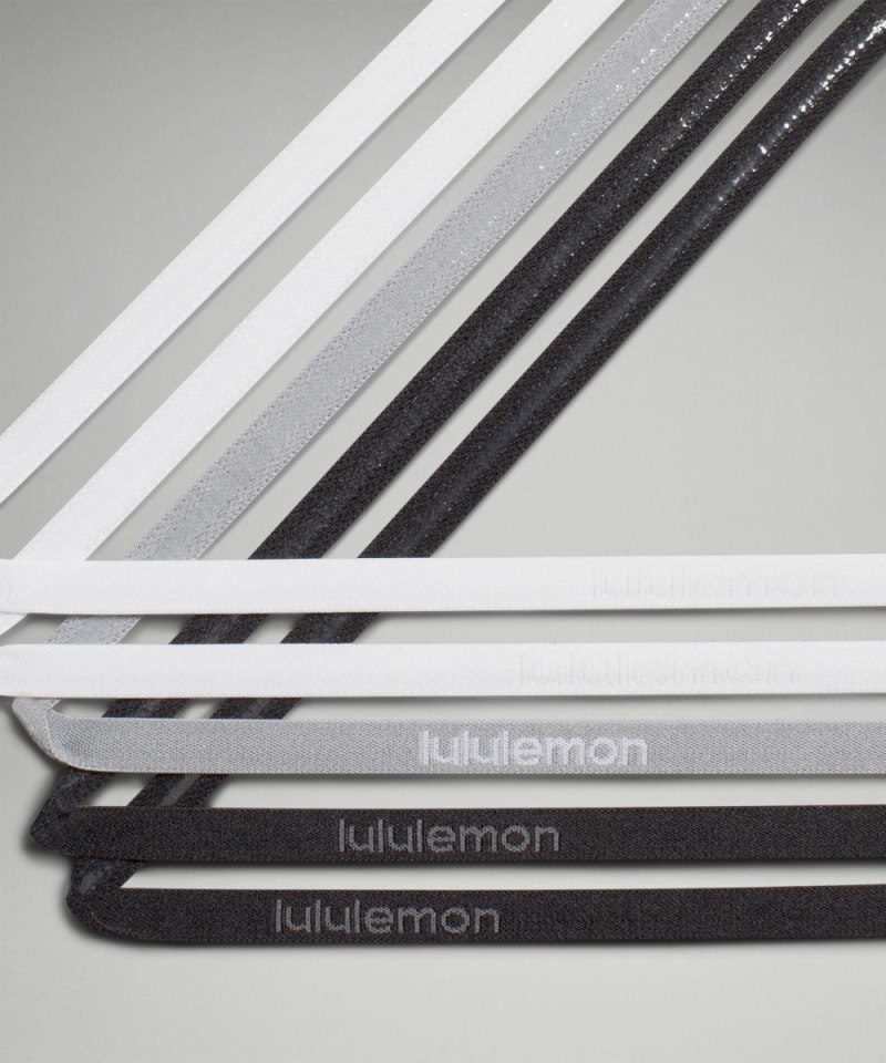 Lululemon Women's Skinny Adjustable Headbands *5 Pack Black / Black / Rhino Grey / White / White Online Outlet Sale