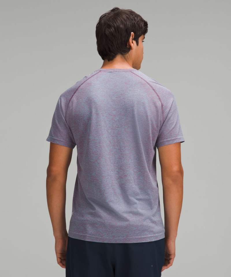Lululemon Metal Vent Tech Short-Sleeve Shirt *Updated Fit Gamay Red / Kayak Blue Light Online Outlet Sale