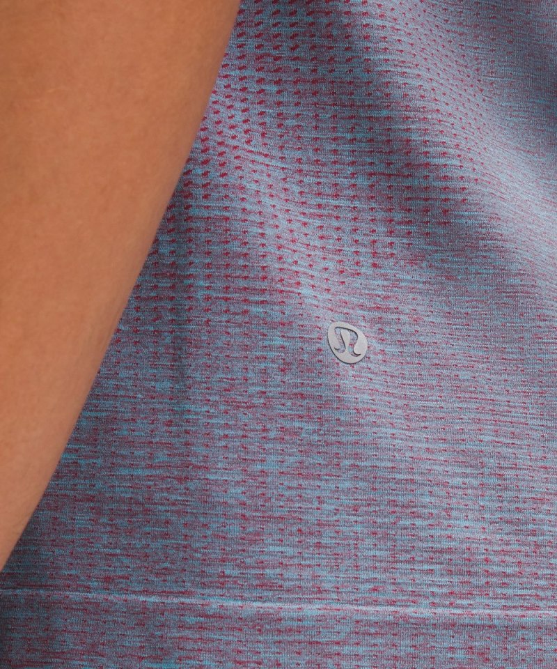 Lululemon Metal Vent Tech Short-Sleeve Shirt *Updated Fit Gamay Red / Kayak Blue Light Online Outlet Sale