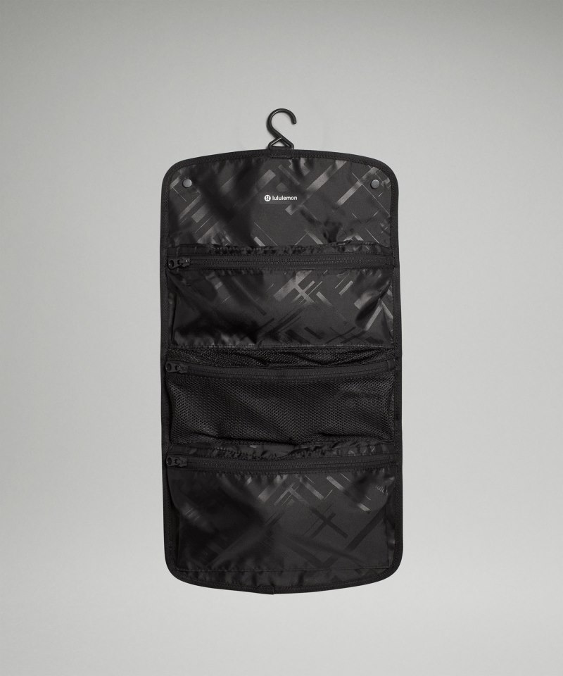 Lululemon Roll-Up Travel Toiletries Kit Black / Detours Welcome Emboss Black Online Outlet Sale