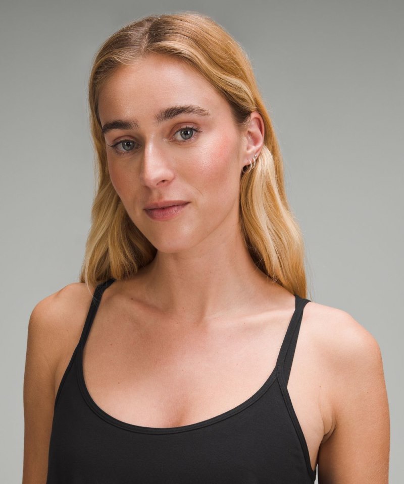 Lululemon Modal Silk-Blend Spaghetti Strap Tank Top Black Online Outlet Sale