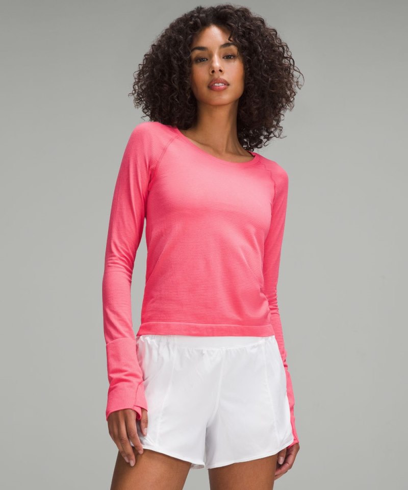 Lululemon Swiftly Tech Long-Sleeve Shirt 2.0 *Waist Length Glaze Pink / Glaze Pink Online Outlet Sale