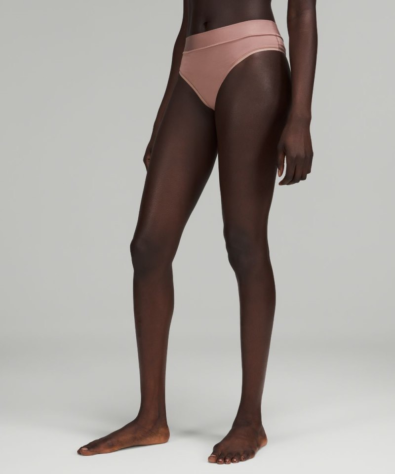 Lululemon UnderEase High-Rise Thong Underwear Twilight Rose Online Outlet Sale