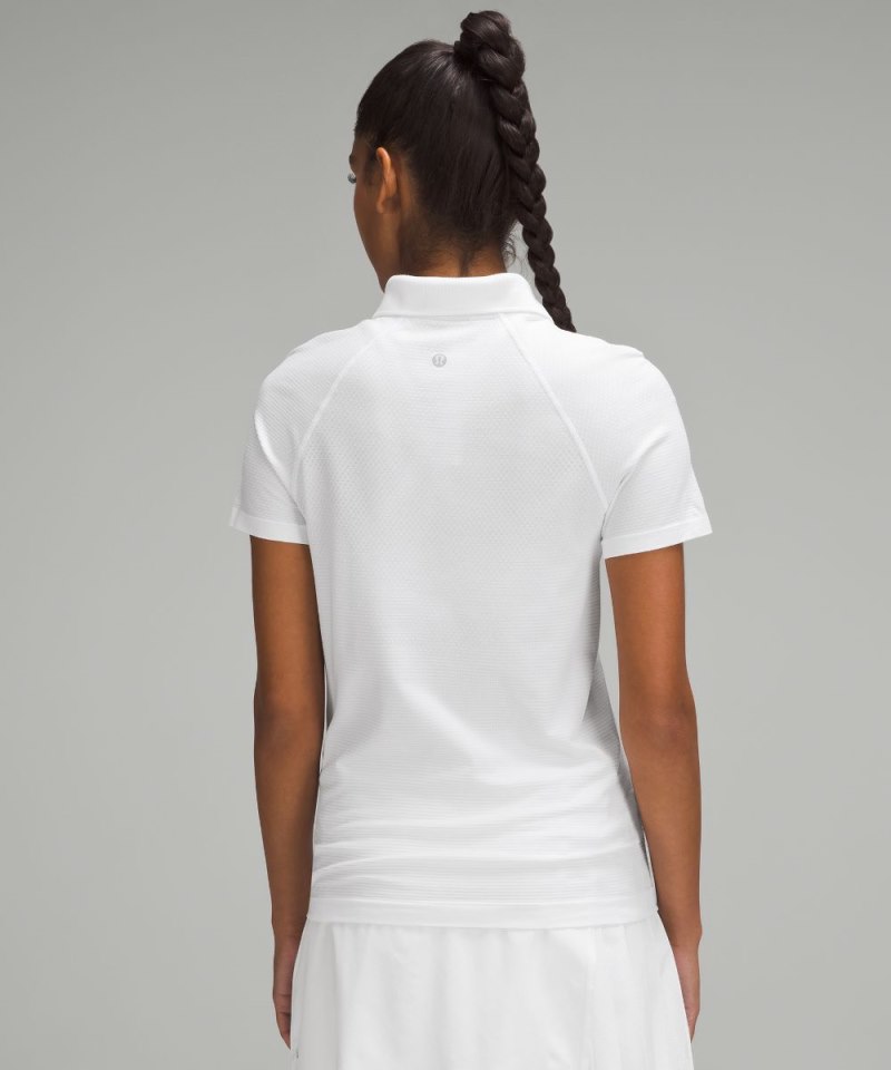 Lululemon Swiftly Tech Short-Sleeve Polo Shirt White / White Online Outlet Sale
