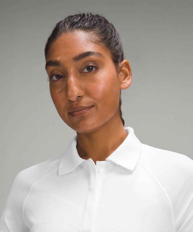 Lululemon Swiftly Tech Short-Sleeve Polo Shirt White / White Online Outlet Sale