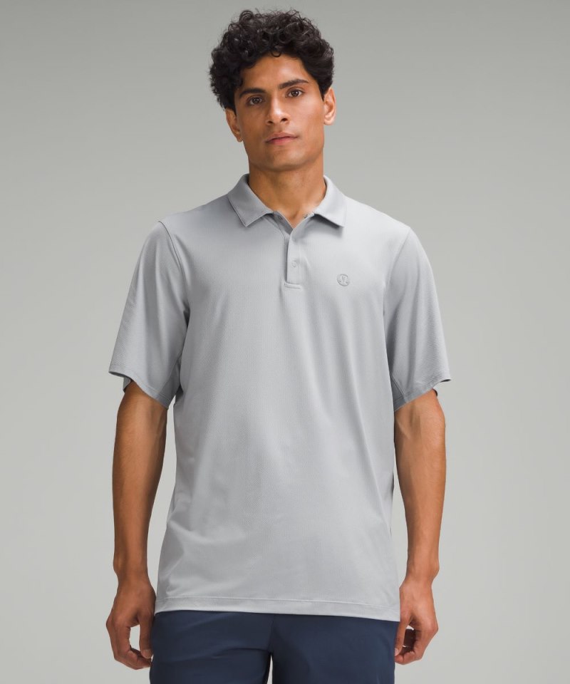 Lululemon Logo Sport Polo Short Sleeve Rhino Grey Online Outlet Sale