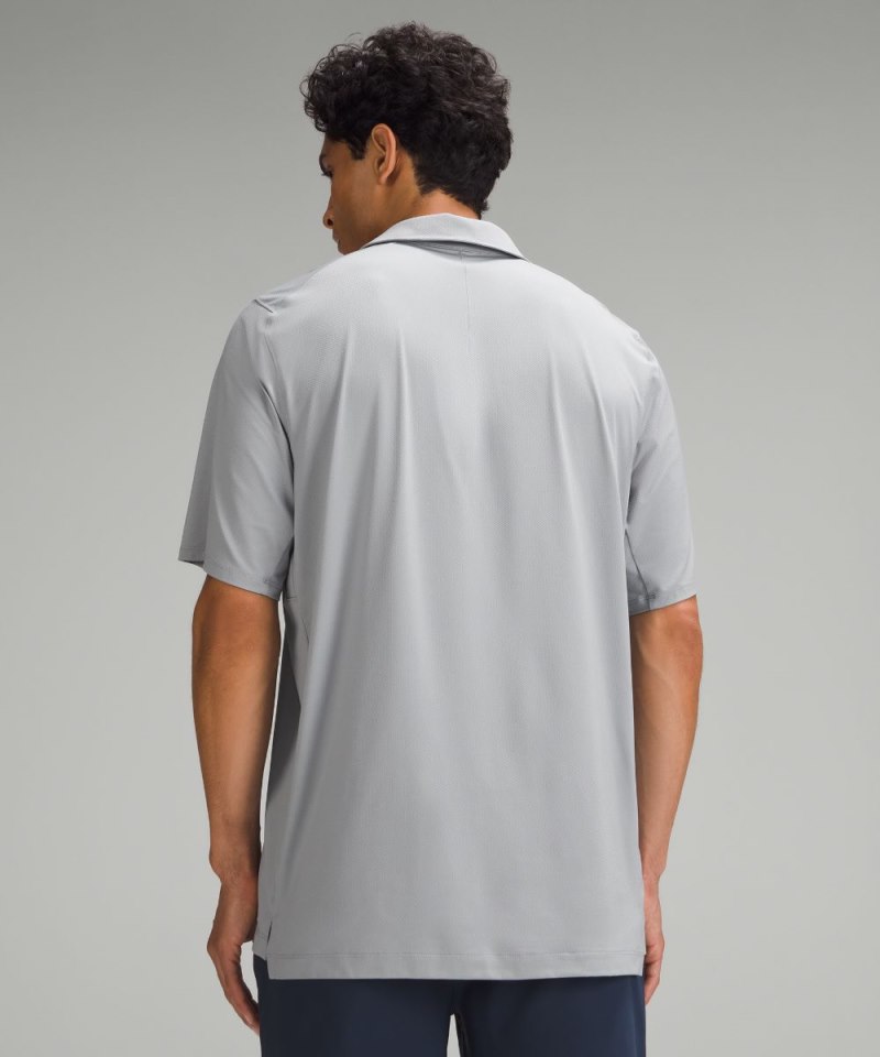 Lululemon Logo Sport Polo Short Sleeve Rhino Grey Online Outlet Sale