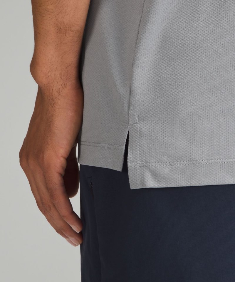 Lululemon Logo Sport Polo Short Sleeve Rhino Grey Online Outlet Sale