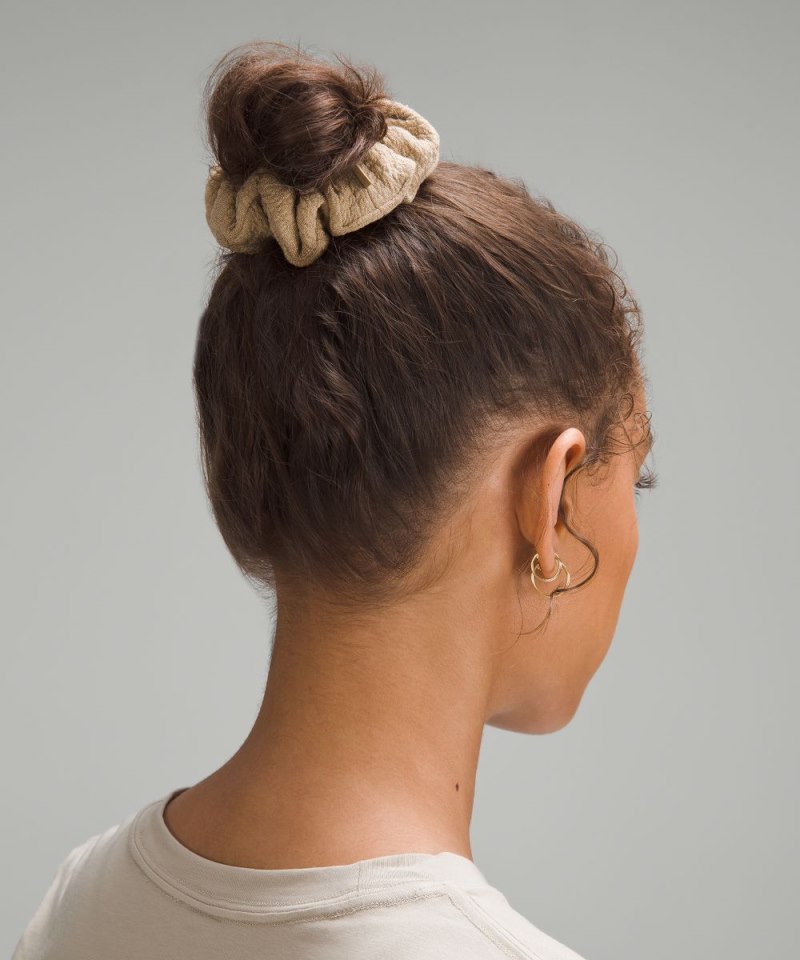 Lululemon Uplifting Scrunchies Textured *3 Pack Java / Gleam / Black Online Outlet Sale