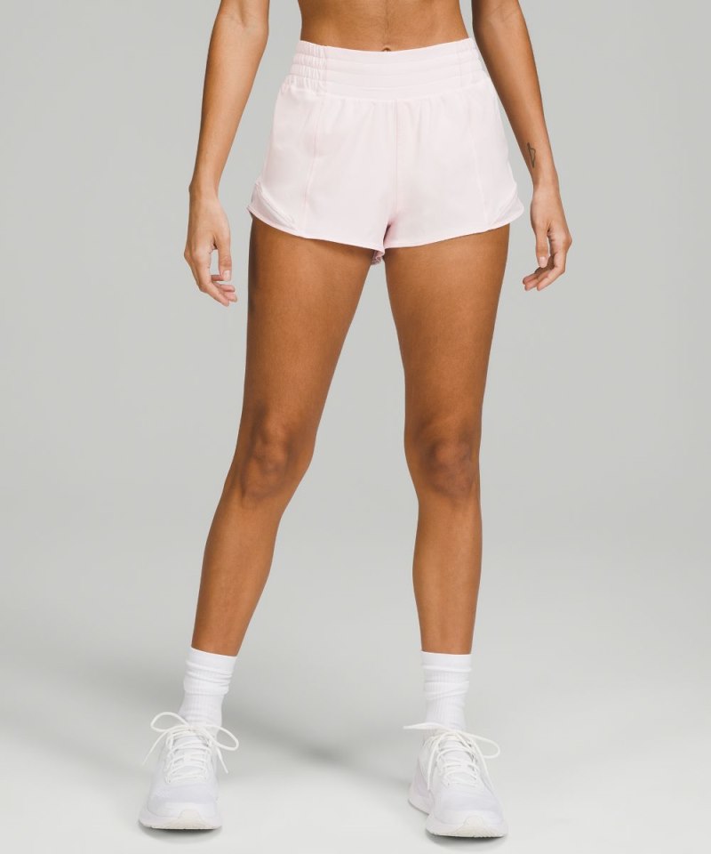Lululemon Hotty Hot High-Rise Lined Short 2.5" Strawberry Milkshake Online Outlet Sale