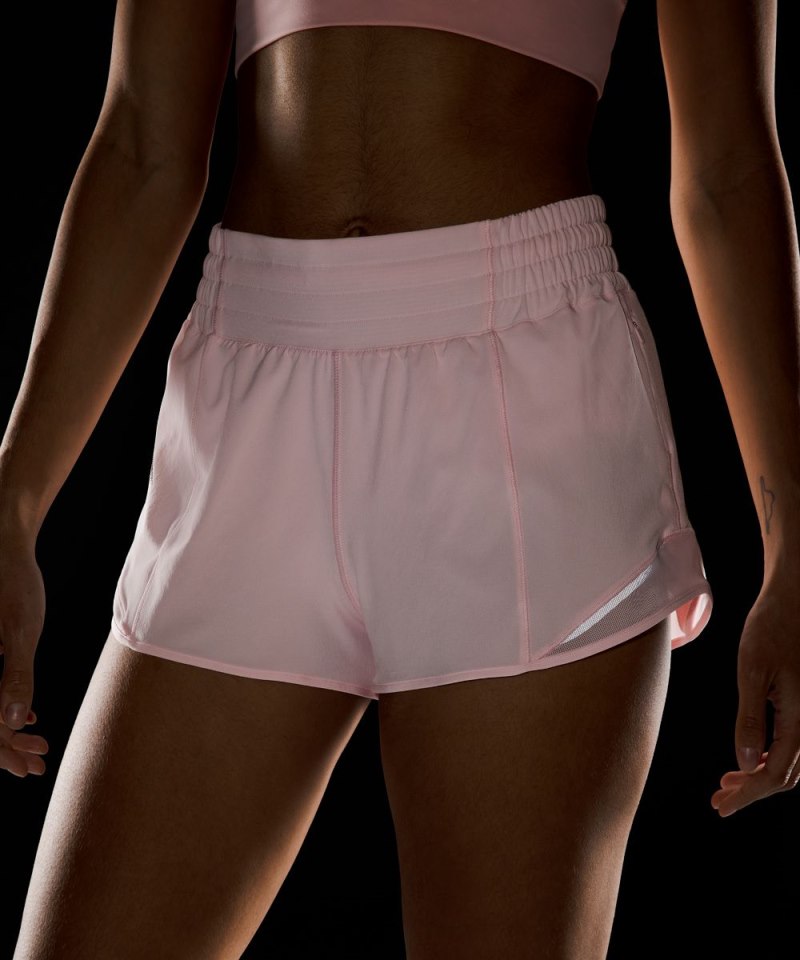 Lululemon Hotty Hot High-Rise Lined Short 2.5" Strawberry Milkshake Online Outlet Sale