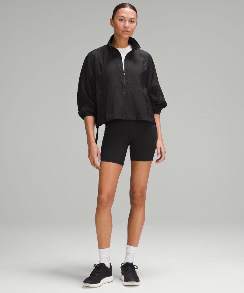 Lululemon Lightweight Woven Side-Snap Anorak Black Online Outlet Sale
