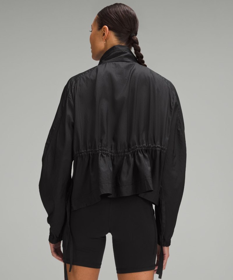 Lululemon Lightweight Woven Side-Snap Anorak Black Online Outlet Sale