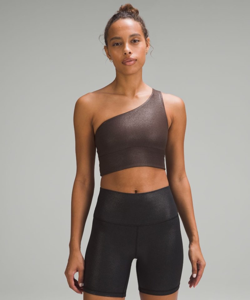 Lululemon lululemon Align™ Asymmetrical Ribbed Bra *Light Support A / B Cup Shine Espresso (not available) Online Outlet Sale
