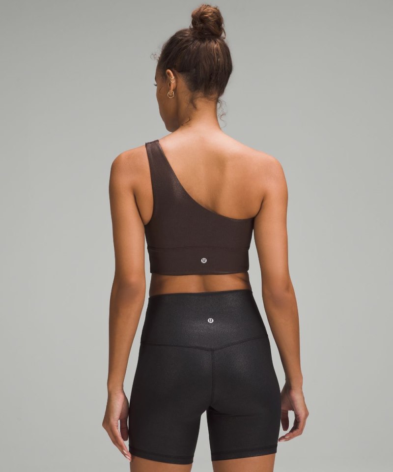 Lululemon lululemon Align™ Asymmetrical Ribbed Bra *Light Support A / B Cup Shine Espresso (not available) Online Outlet Sale