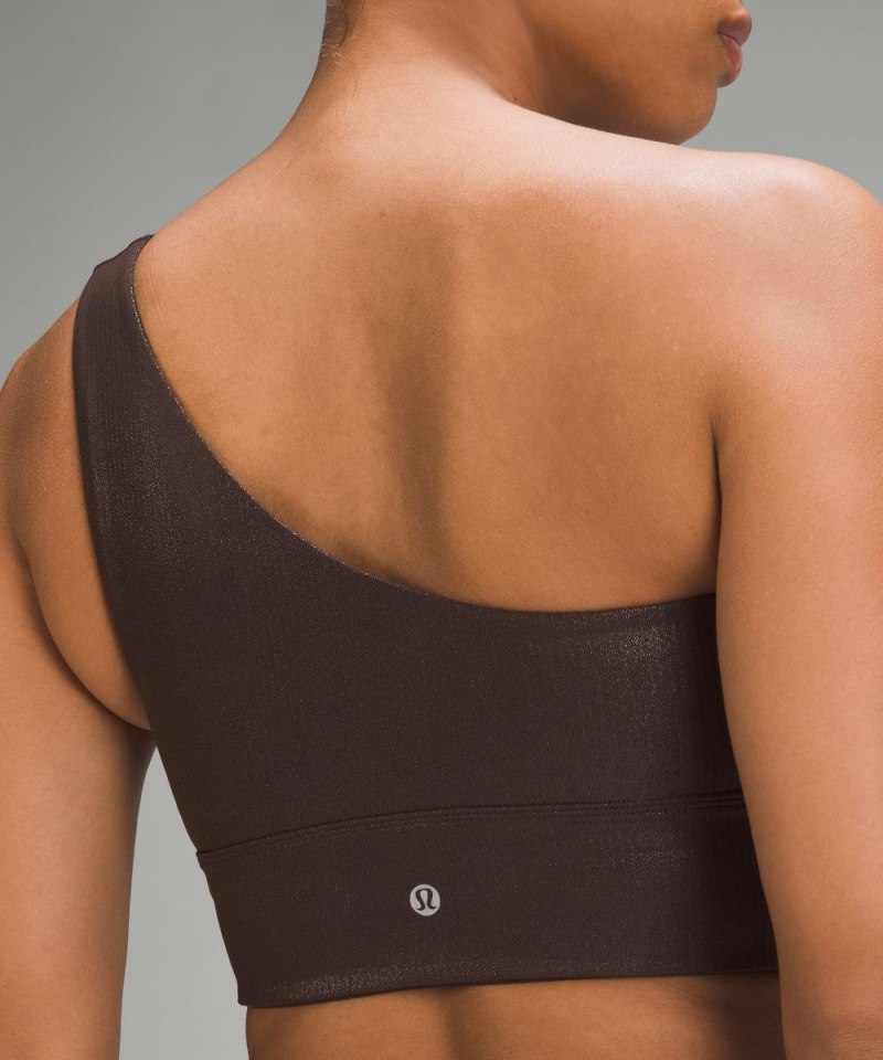 Lululemon lululemon Align™ Asymmetrical Ribbed Bra *Light Support A / B Cup Shine Espresso (not available) Online Outlet Sale