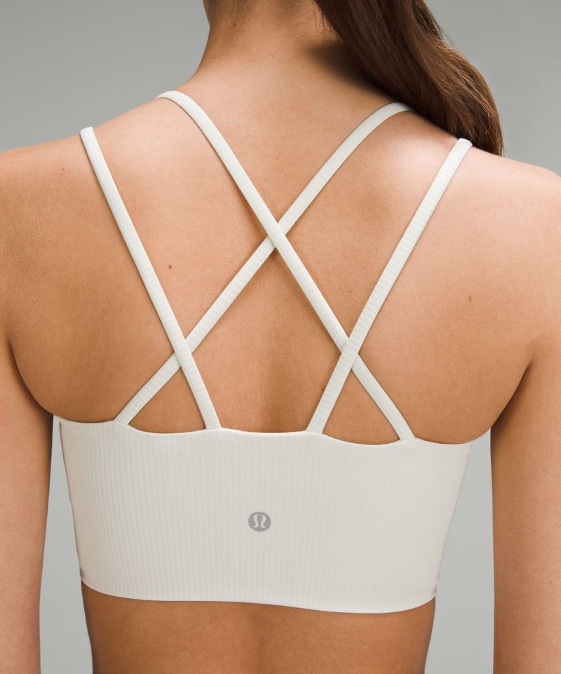 Lululemon Like a Cloud Ribbed Longline Bra *Light Support, B / C Cup Bone Online Outlet Sale