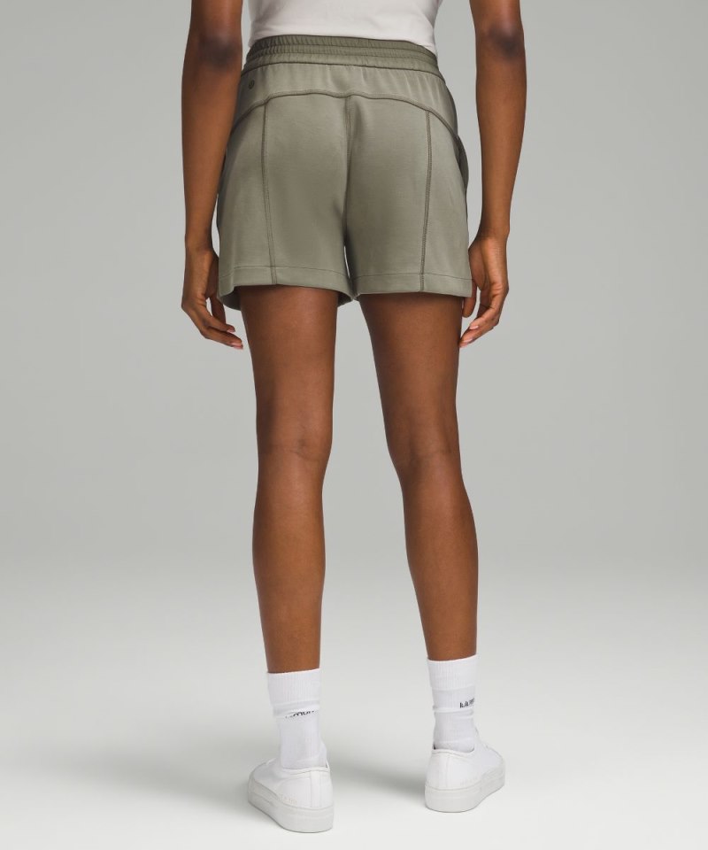 Lululemon Softstreme High-Rise Short 4" Army Green Online Outlet Sale