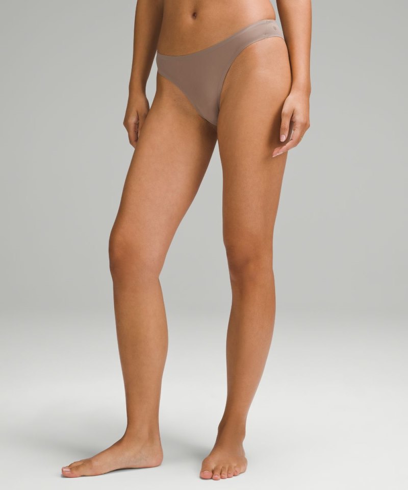 Lululemon Nulu Mesh Wundermost Mid-Rise Bikini Underwear Taupetastic Online Outlet Sale