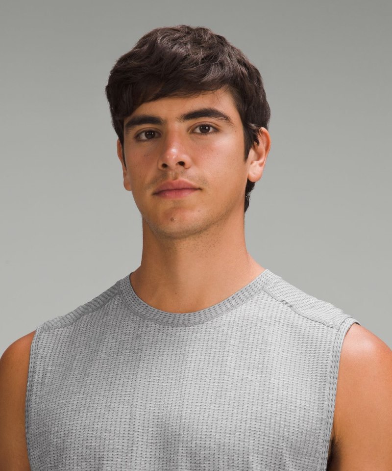 Lululemon Metal Vent Tech Sleeveless Shirt *Updated Fit Slate / White Online Outlet Sale